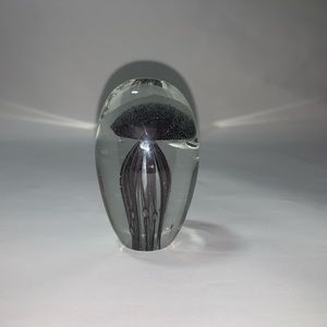 Glass Purple Squid Paperweight